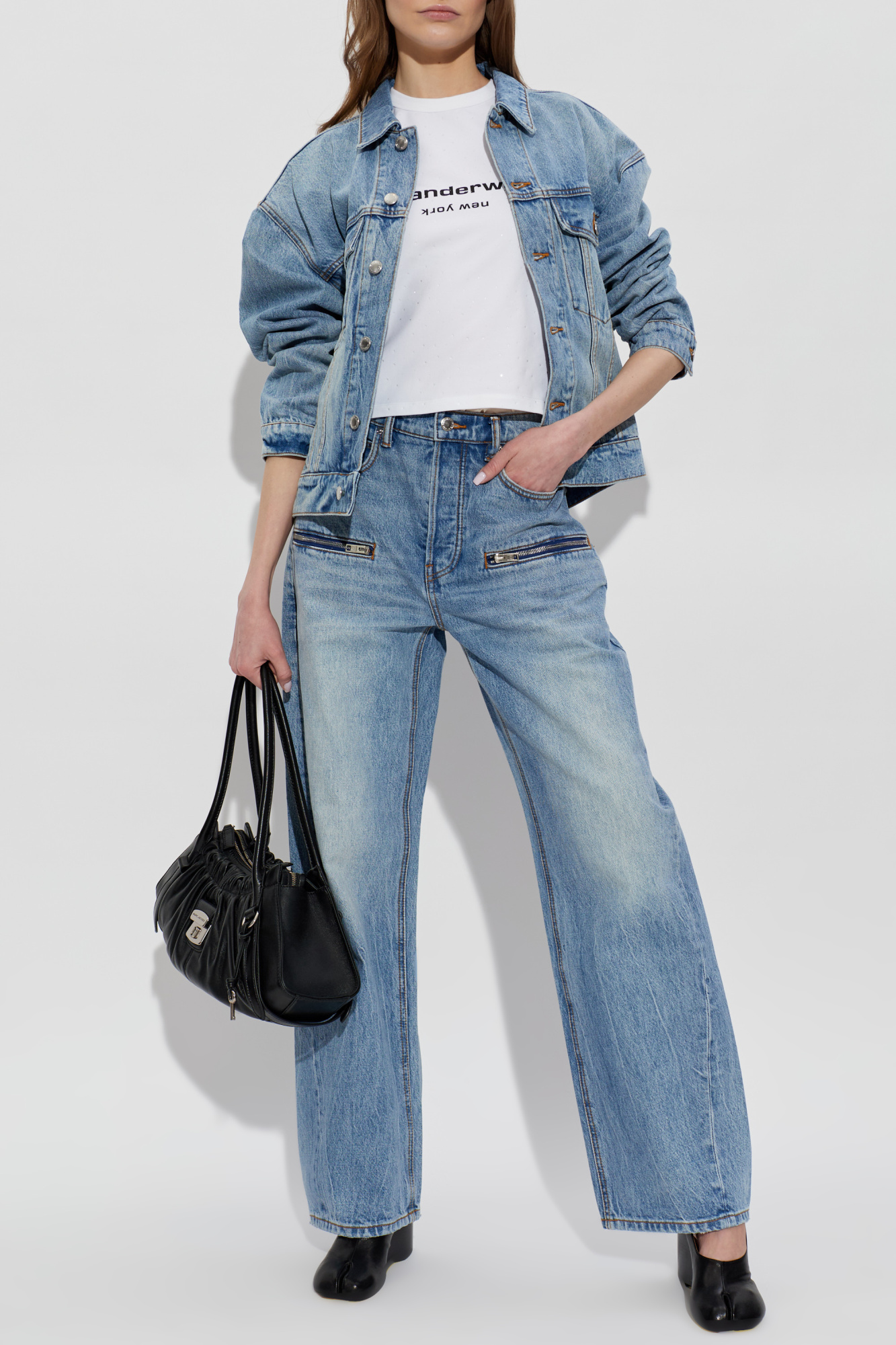 Alexander Wang Denim jacket with 'Vintage' motif | Women's | Vitkac